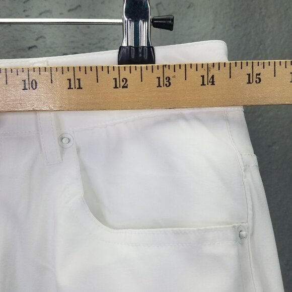 Tretorn Cropped Cuffed Pants Women's 4 Lightweight Pedal Pushers Golf White NEW - Picture 15 of 16